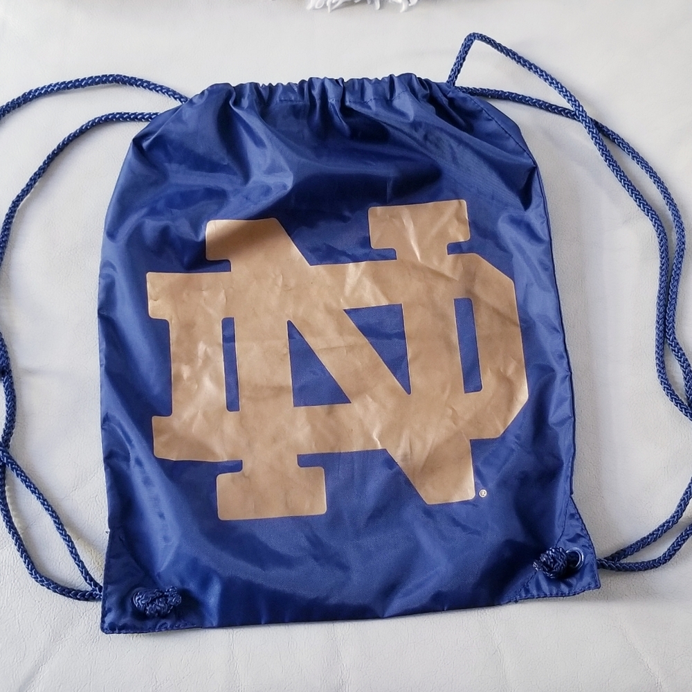 NORTRE DAME LOGO DRAWSTRING BACKPACK
